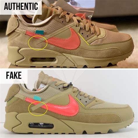 off white nike air max 90 real vs fake|air max off white desert.